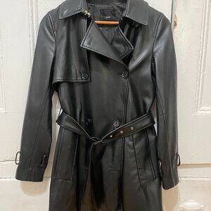 Mango vegan leather trench coat water resistant
